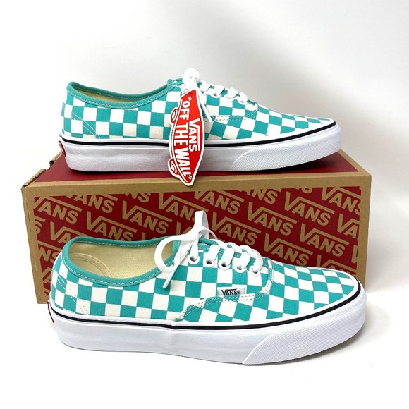 VANS Other - 🌿Sale🌿 Vans Checkerboard Green White Canvas Low Sneaker Men's Size VN0A348A3YF